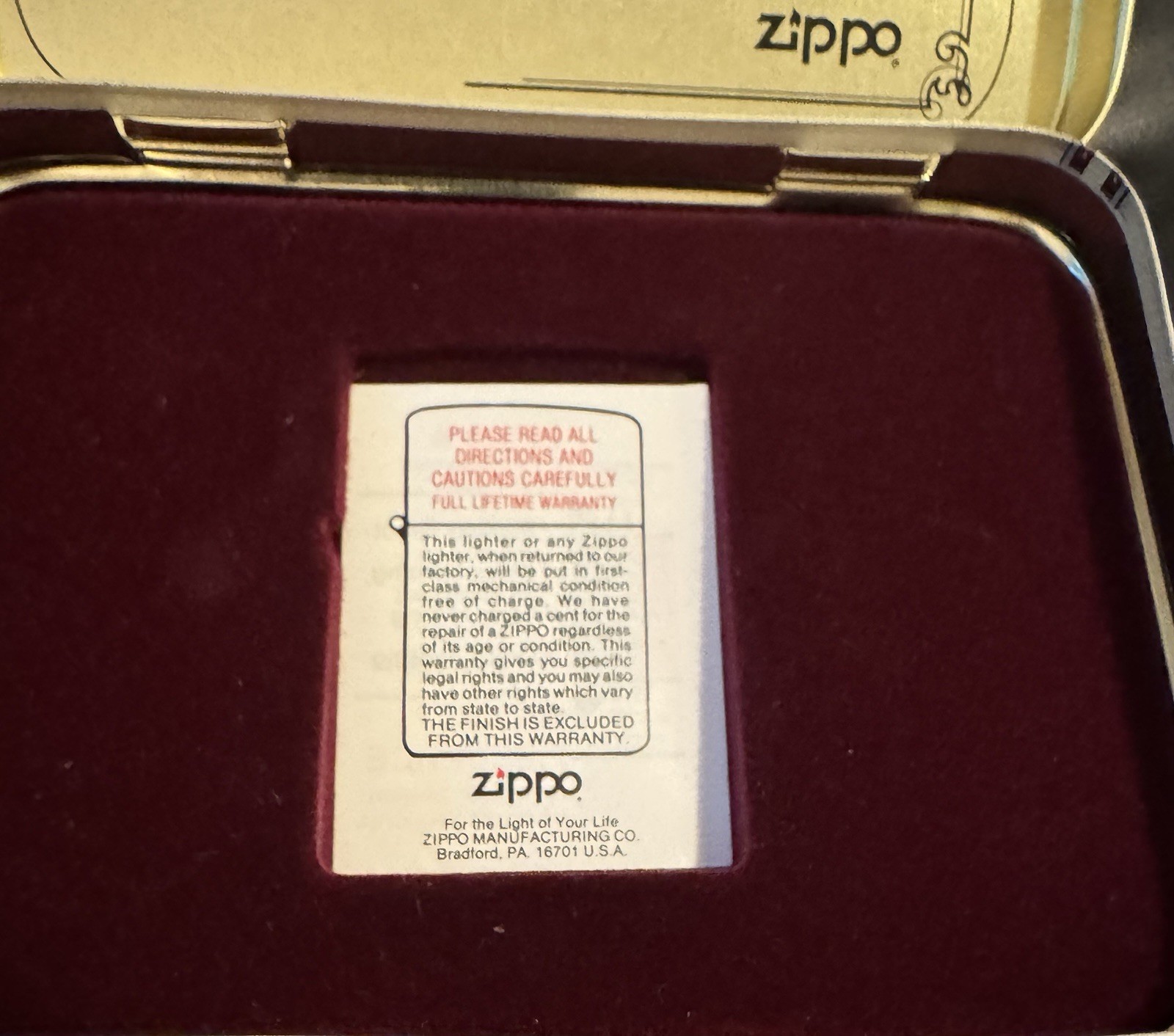 ZIPPO 60TH ANNIVERSARY 1932-1992 LIGHTER WITH TIN & BOX NOS UNFIRED USA