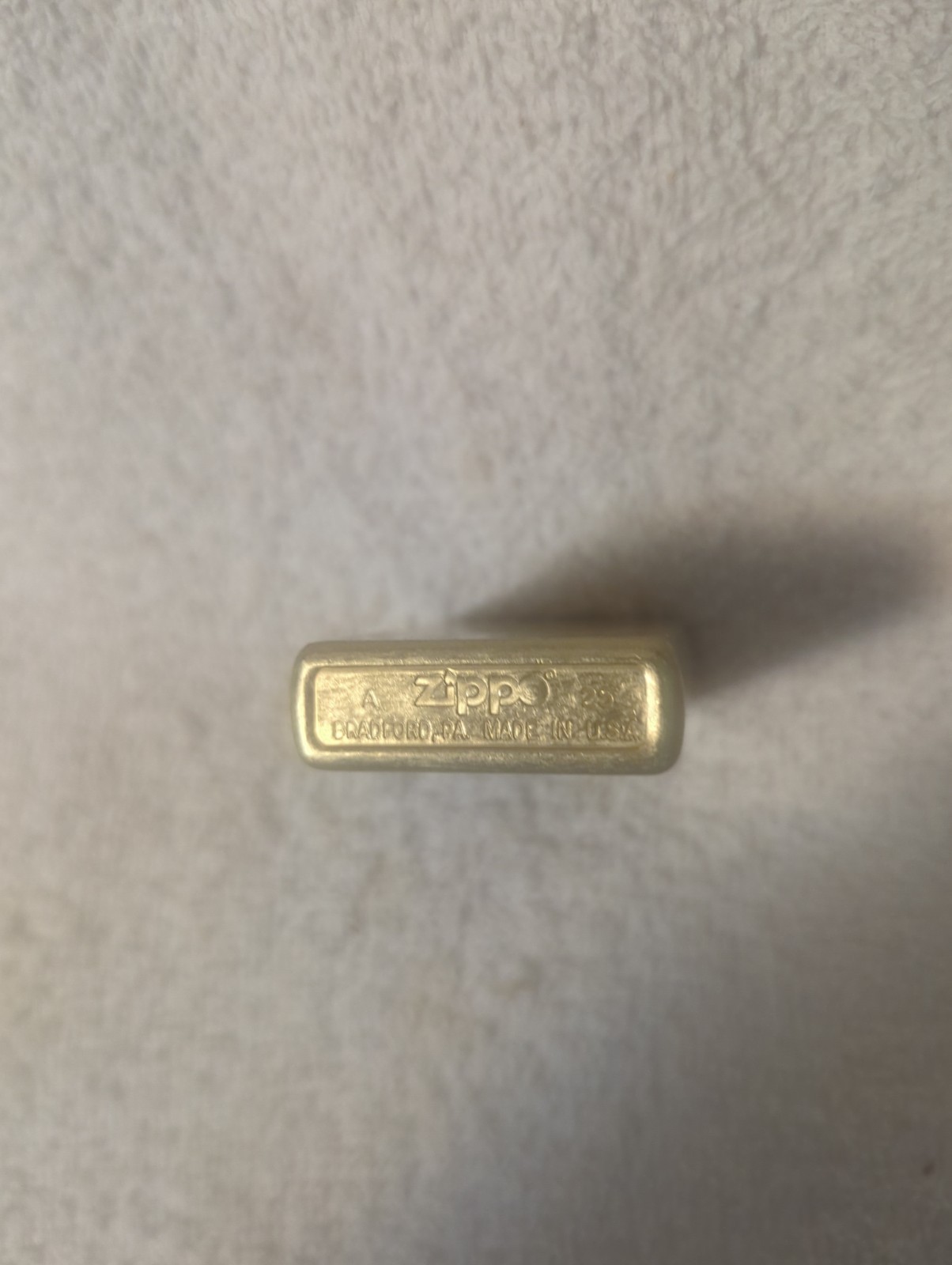 A 25 VINTAGE ZIPPO SLIM FLIP TOP Brass LIGHTER , Pre-owned, Bradford,PA,
