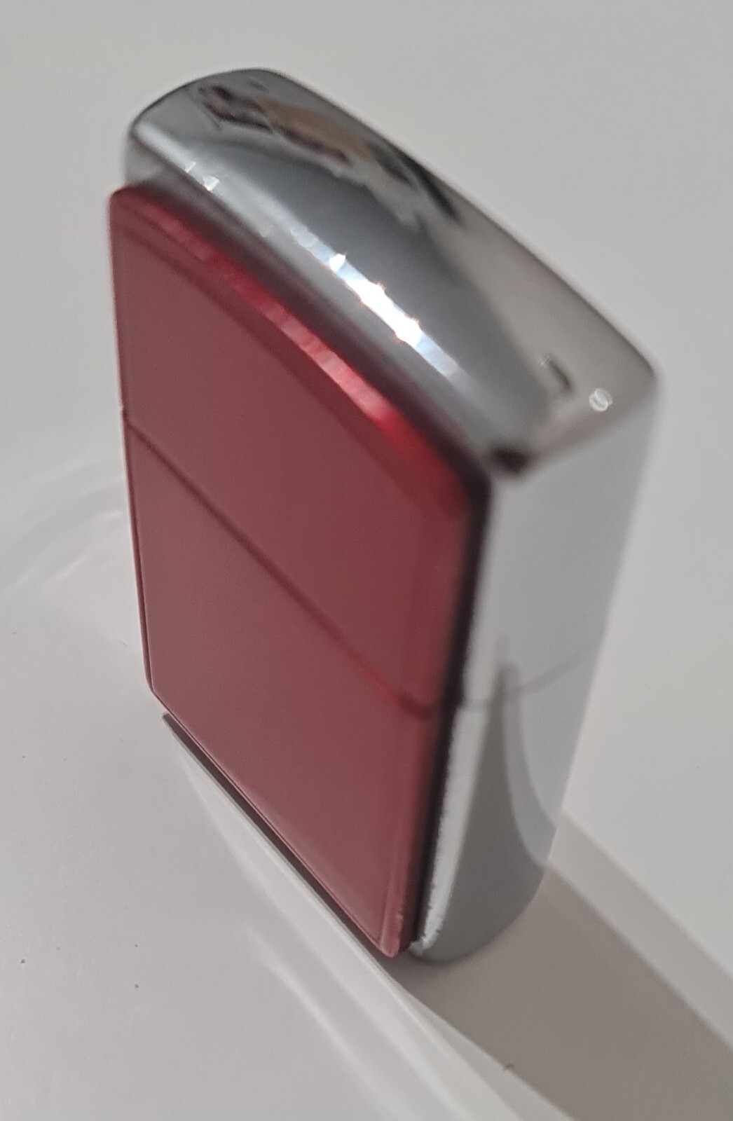 ZIPPO RED ANODIZED ALUMINUM – 01 – NEW – VERY RARE !!!