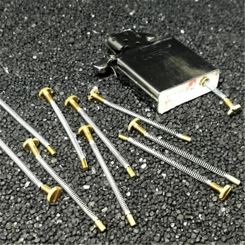 10Pcs Lighter Replacement Repair Kit Flints Screw Spring & Base Plate Lighter