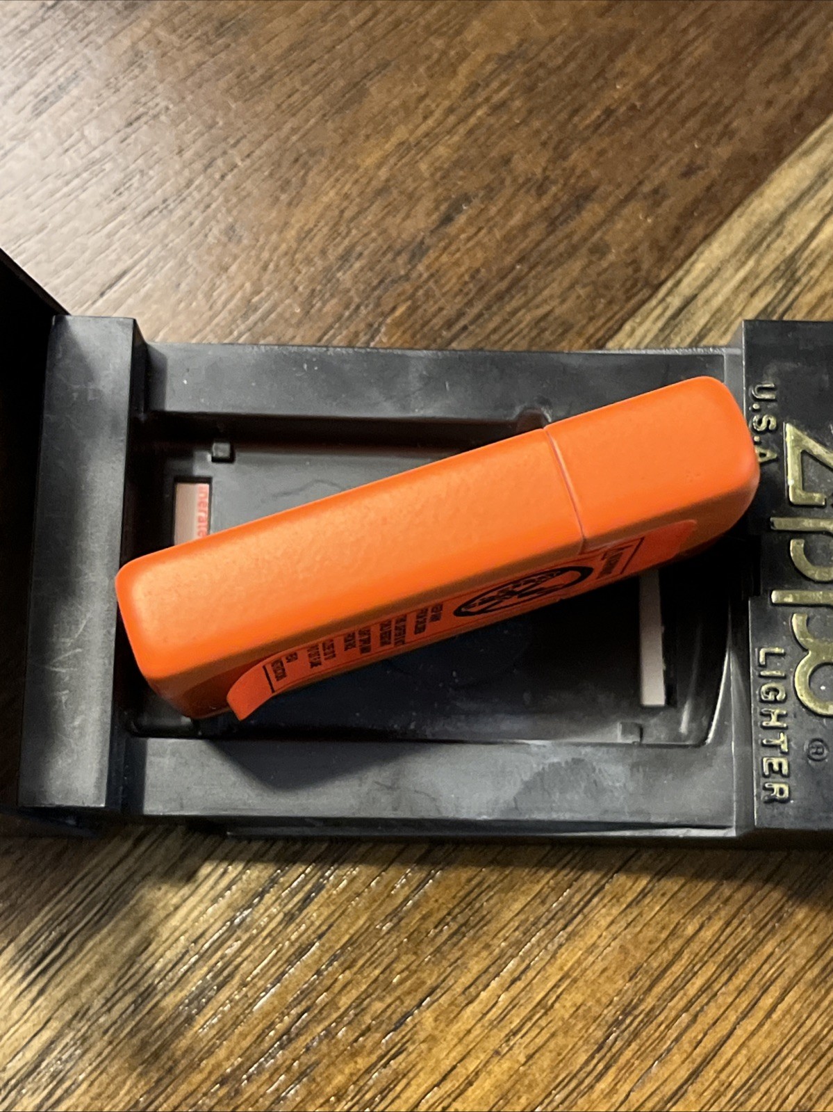 Zippo Windproof Slim Orange Lighter with Matte Finish, 1631, New In Box
