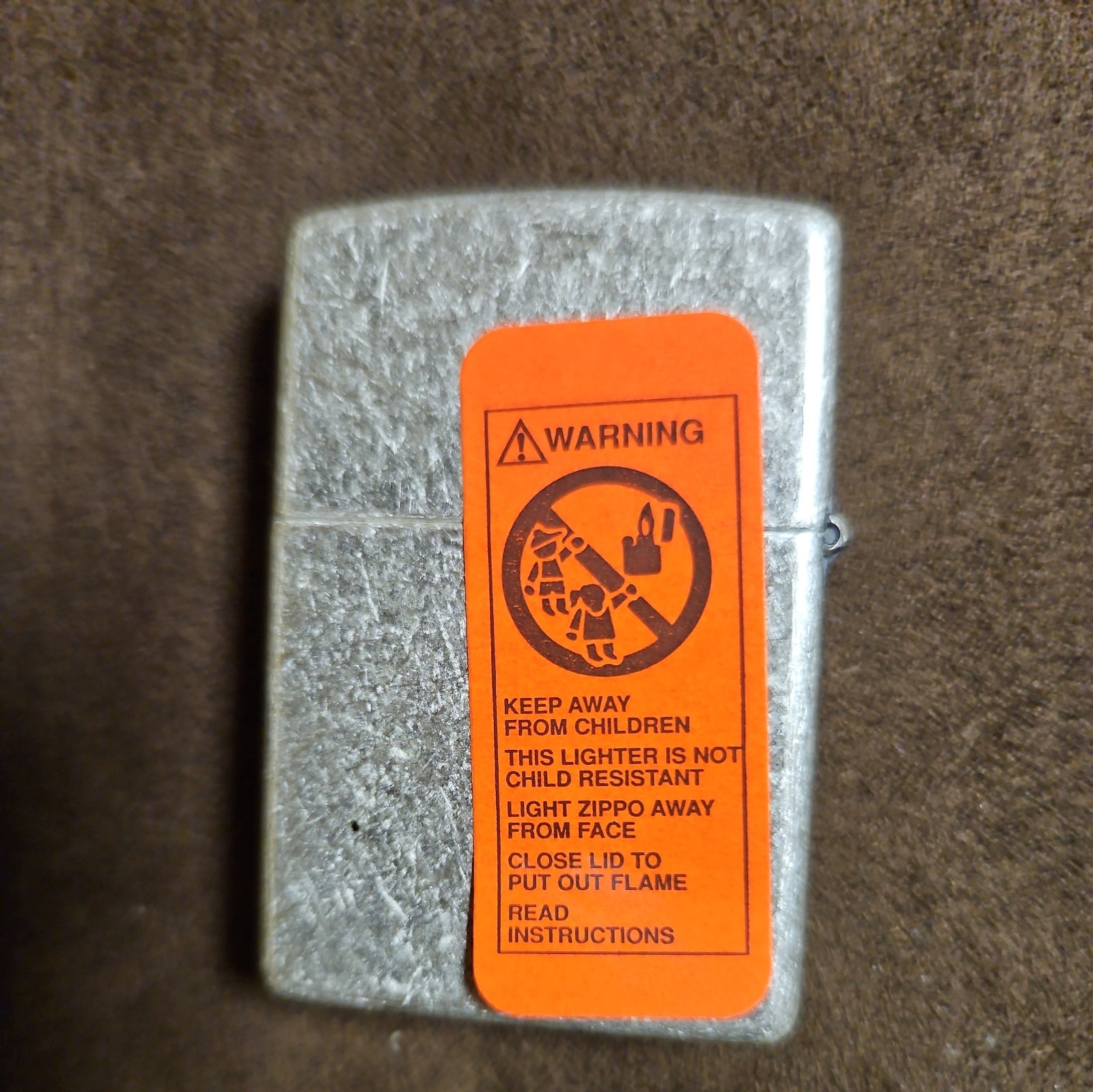 1998 Zippo Lighter Camel Antique Silverplate Finish Sticker Sealed In Wood Case