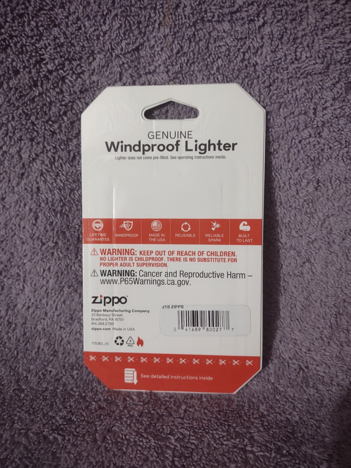Brand New Zippo Genuine Windproof Lighter #218 Classic Black Finish Sealed