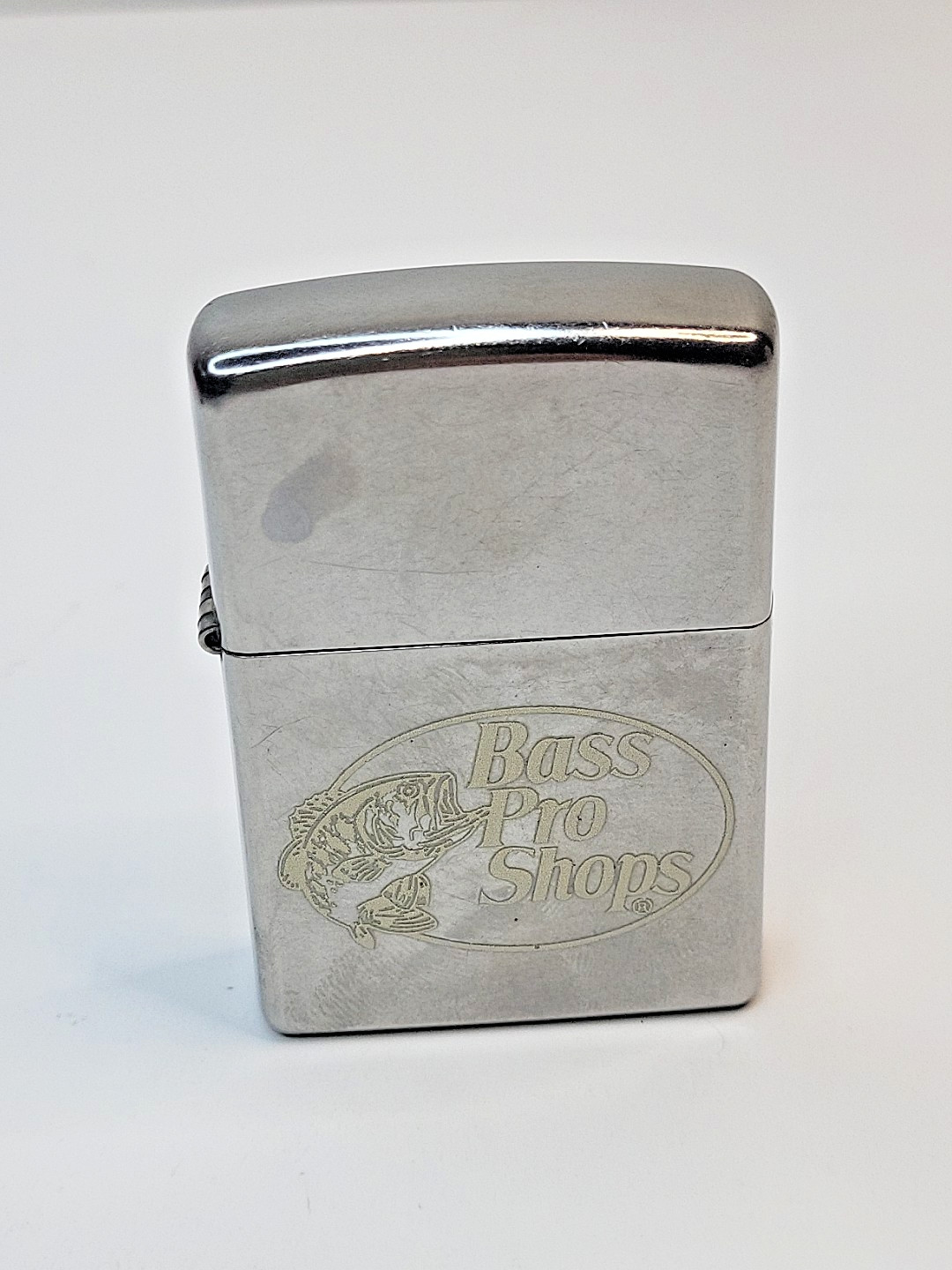 Bass Pro Shops Logo Chrome Zippo Lighter Outdoor Fishing Themed
