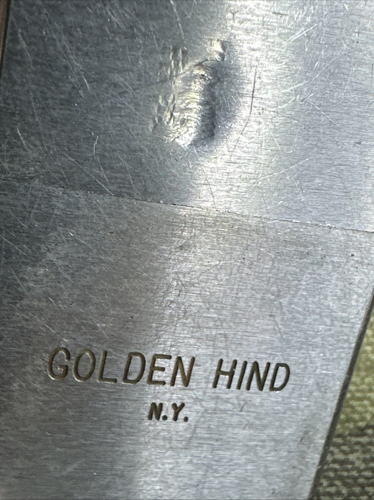 1958 Vintage Zippo Lighter – Golden Hind NY – Loss Proof – Brushed Chrome Finish