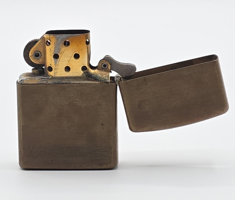 Vintage 1932 – 1990 🔥Zippo Lighter🔥 Stamped Bryan Solid Brass W/ Case Used