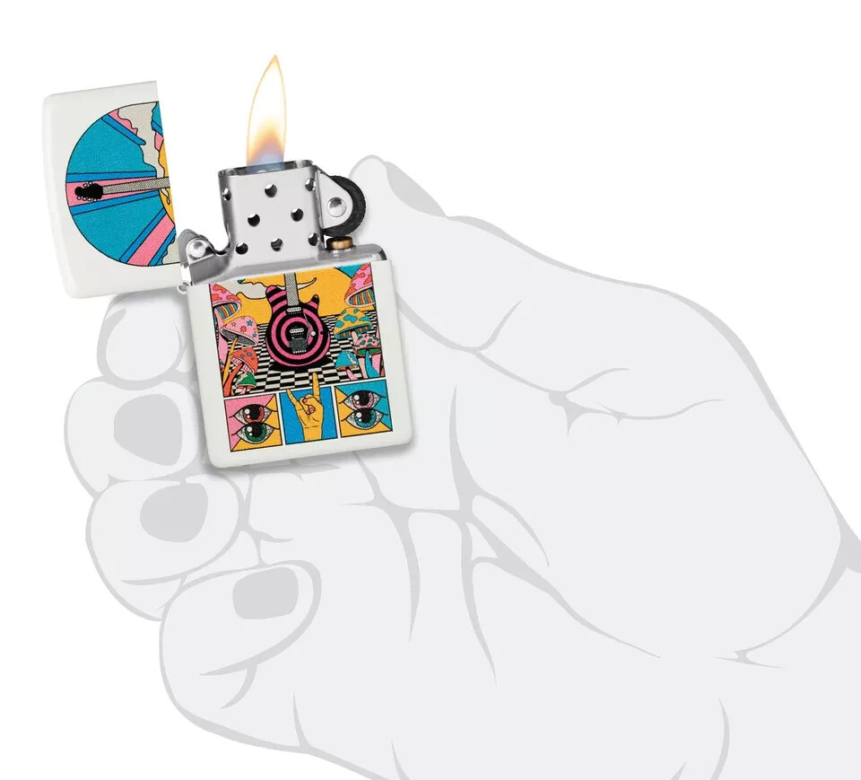 Zippo Retro Music Design White Matte 46167