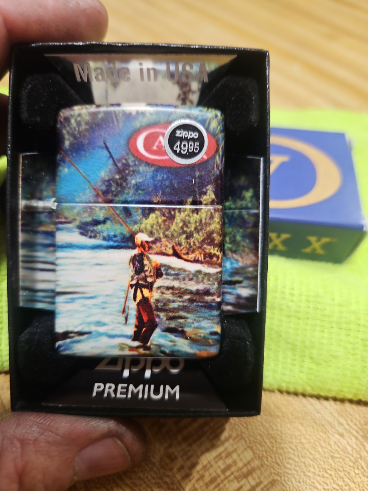 CASE XX ZIPPO LIGHTER * FISHING SCENE * NEW