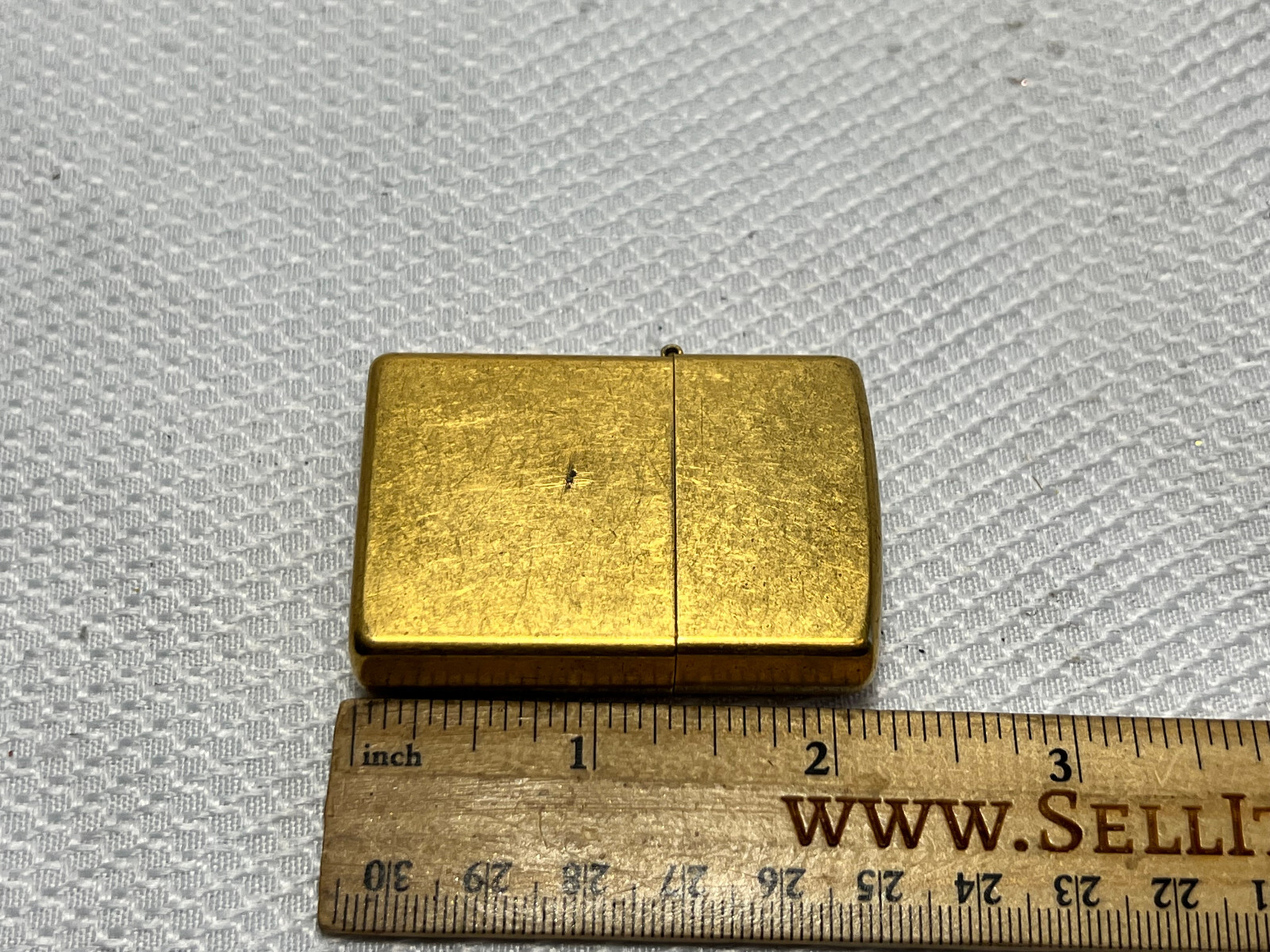 2004 Brushed Brass Zippo Refillable Cigarette Pipe Lighter Smoking Accessory