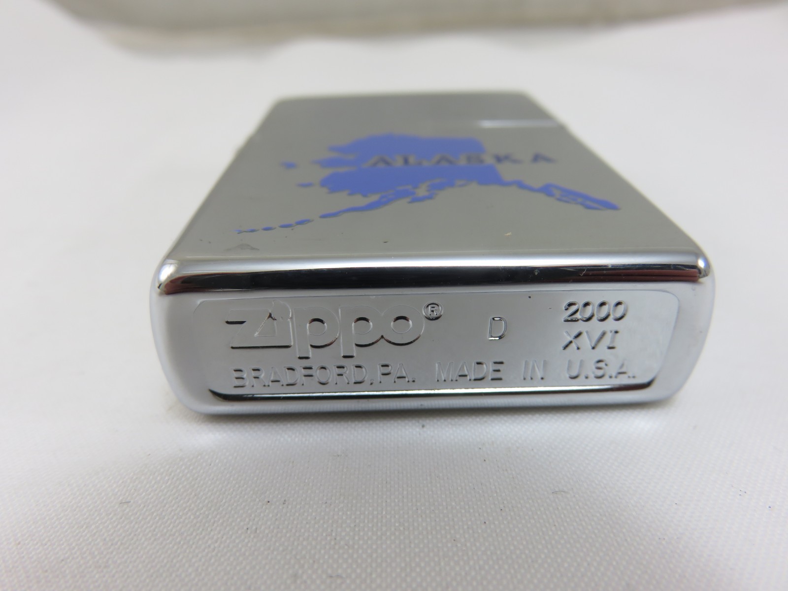 Zippo No. 250 Lighter Alaska State Map Chrome NEW OLD STOCK