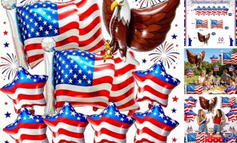 4th of July Decorations, Independence Day Decorations, Party in the 1 Eagle Set