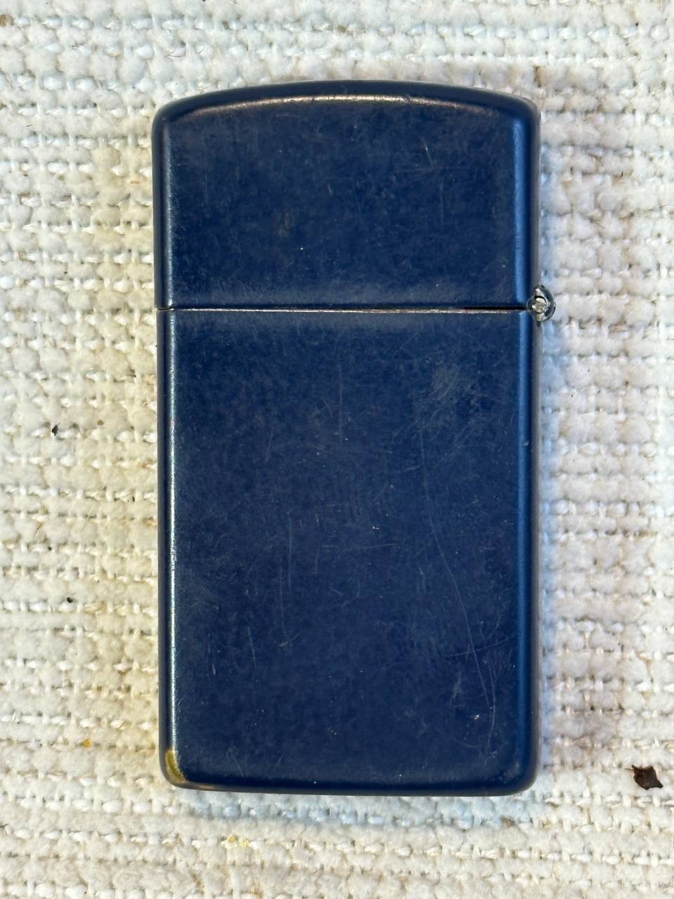 Zippo Blue Matte Lighter Red Trim No Spark Parts Repair USA 039/2 462