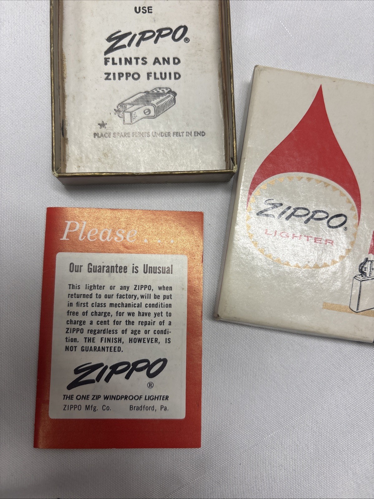 1960’s Vintage Zippo Lighter Box ORIGINAL BOX ONLY With Insert