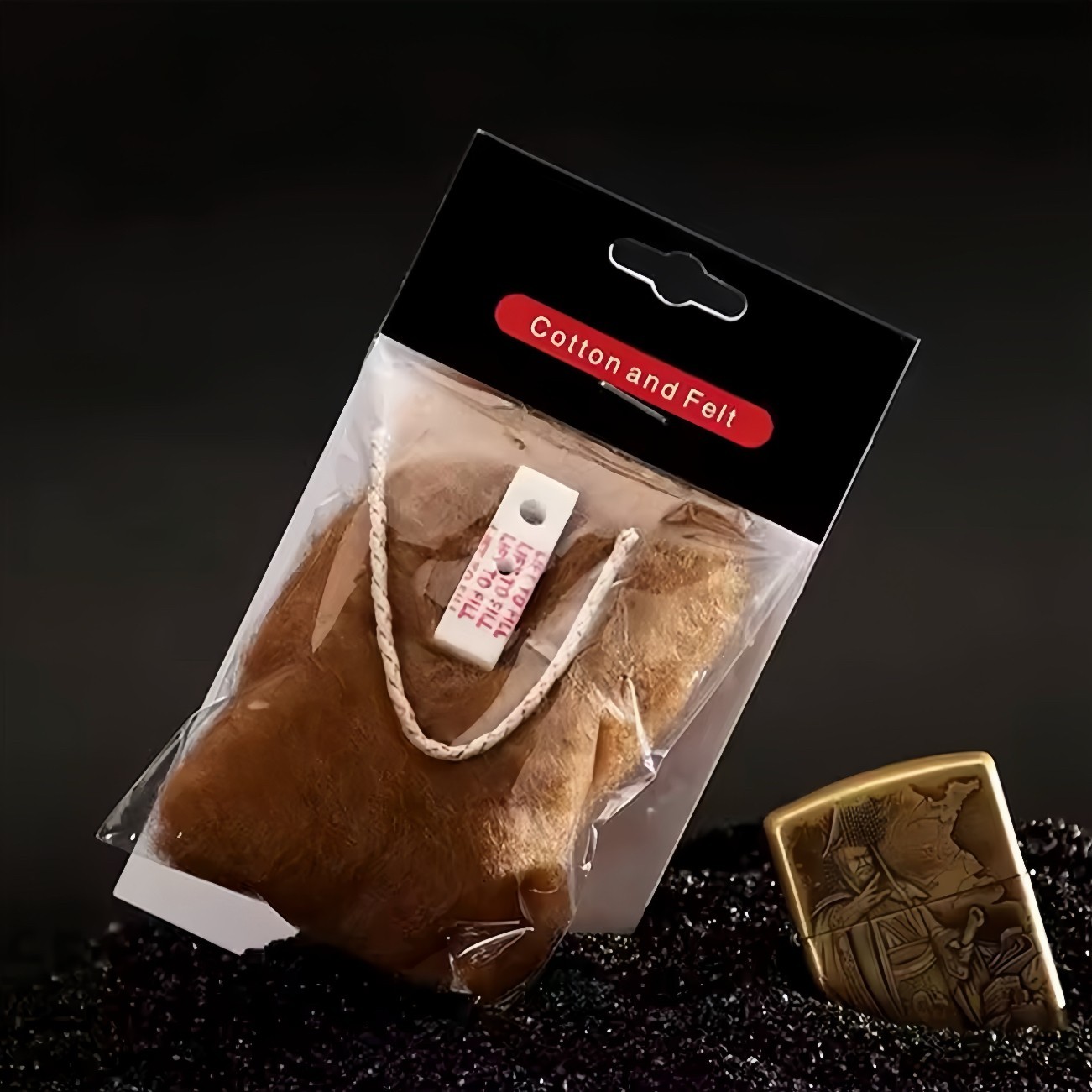 4-pack Cotton Camel Wool with Felt Wick Pads Repair for ZIPPO Lighter Inserts
