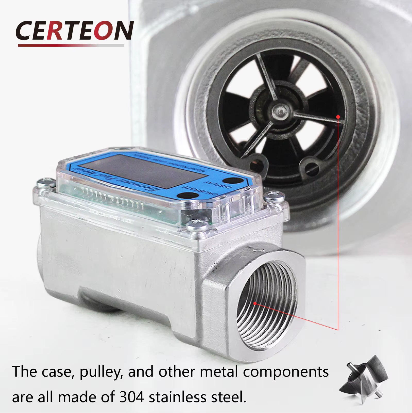 Electronic Turbine Fuel Flow Meter G3/4 G1 G1.5 G2 Inch Diesel Petrol Water Digi