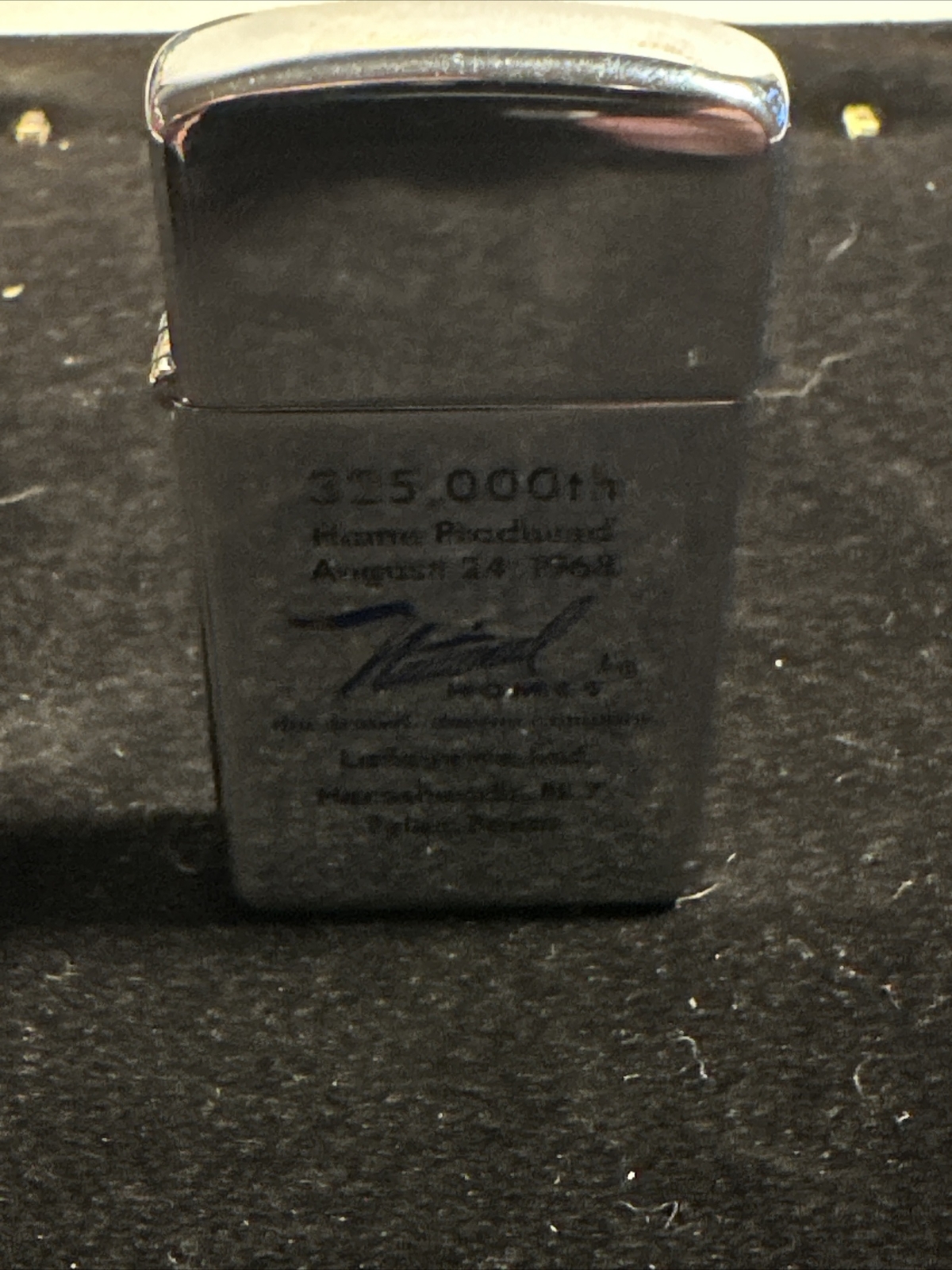 Vintage 1968 Zippo Slim Advertising National Homes Lafayette IN Tyler TX Knox