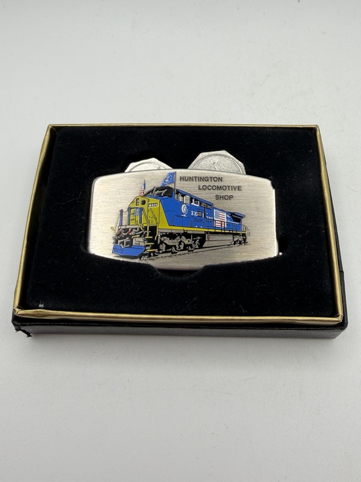 Huntington Locomotive Advertising Zippo Moneyclip Greenskeeper Golf Tool New B24