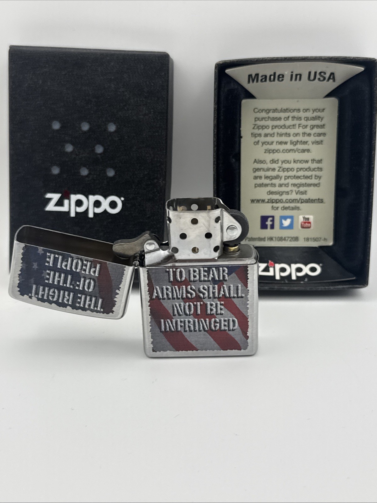 Zippo High Polish Chrome Lighter Made in USA – Original Box – Used