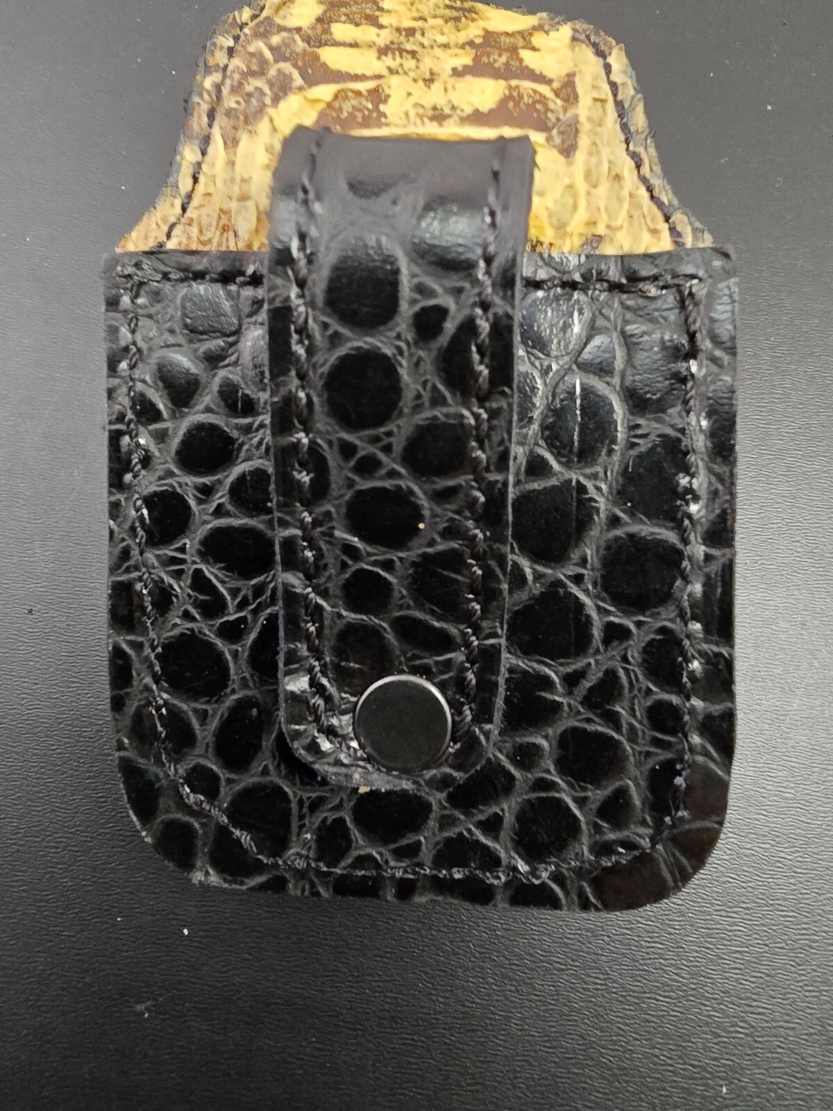 Real Timber rattlesnake skin ZIPPO lighter case Pouch holder natural color new