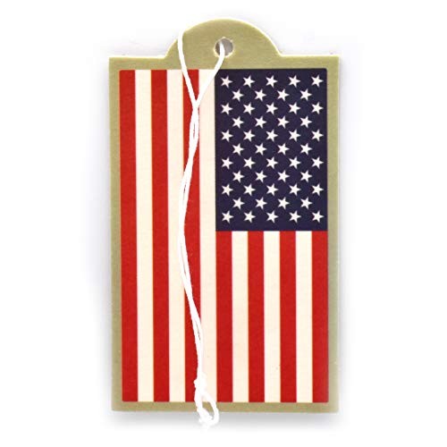Red White and Blue American Flag Automotive Air Fresheners 6 Count (Pack of 1)