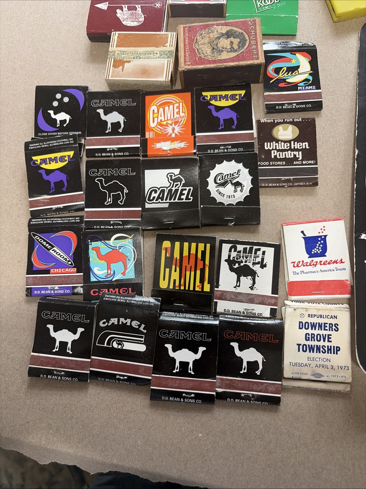 Vintage Tobacciana Lot Zippo + Pipes Matchbooks Tins Smoking Ephemera