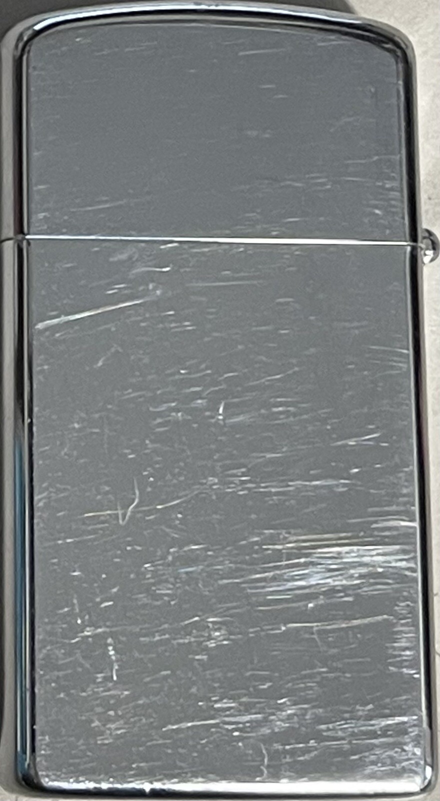 ZIPPO 1964 SLIM K&E ADVERTISING CHROME LIGHTER USED A127