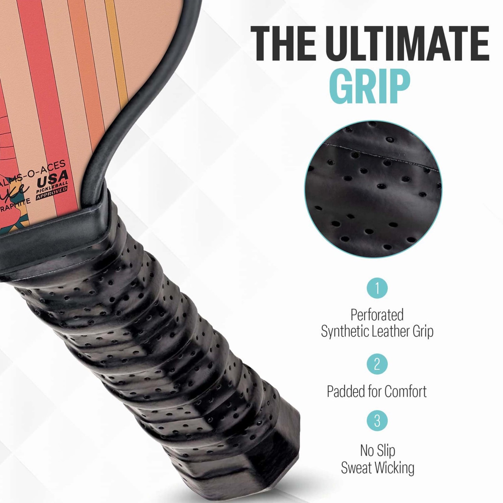 Palms-O-Aces T700 Carbon Fiber Pickleball Paddle 16Mm Honeycomb Core Textured