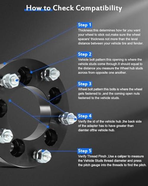 Change your bolt pattern from 5×4.75 to 5×5.5 Wheel Adapters Conversion 1.25