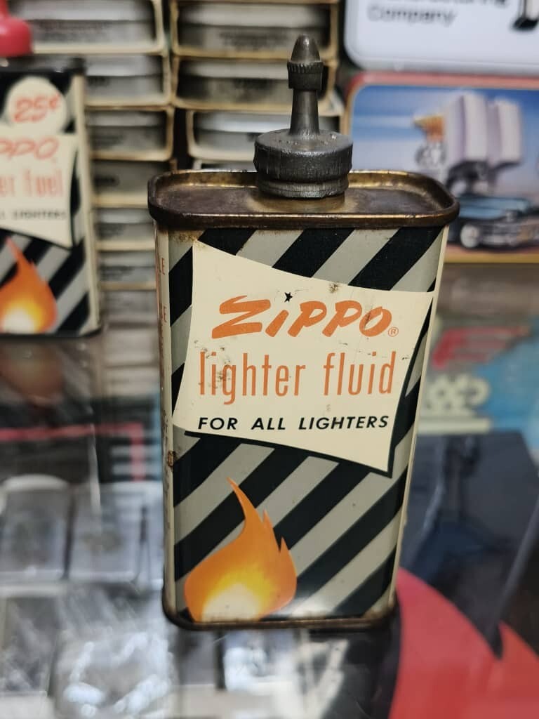 Zippo Lighter Fluid Vintage Tin Can (empty) 1949s-1963s 4FL.OZ 5.5X9.5X2.8Ccm
