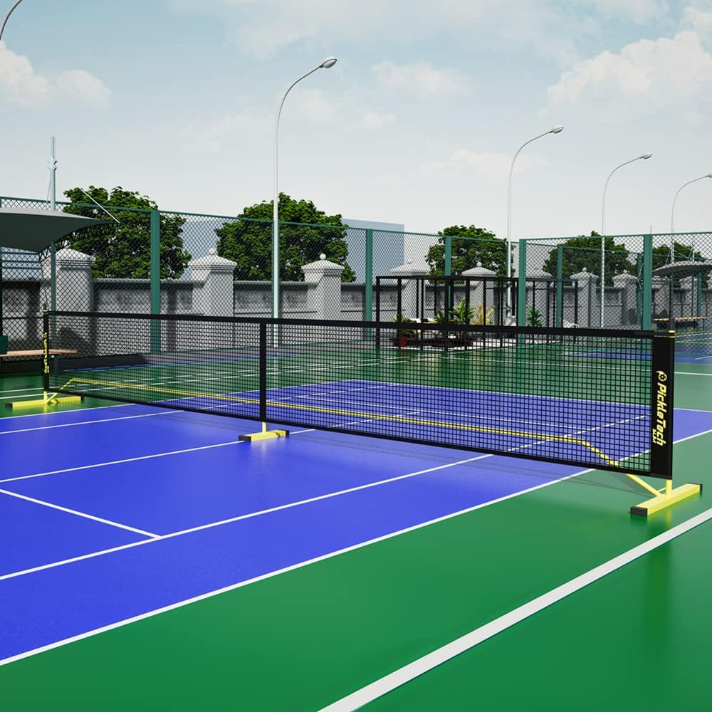 Portable 22FT Pickleball Net – Slim Version with Carrying Bag for Outdoor Play