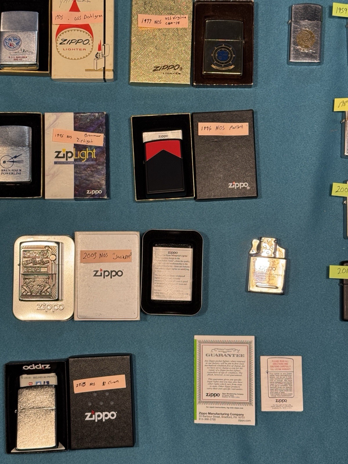 Zippo Lighter Collection Lot Of 45 – NOS Military Advertising Vintage 1950s-2018