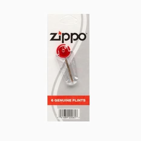 Zippo 2406N Flints – 1 Card of 6 Replacement Flints for Lighters