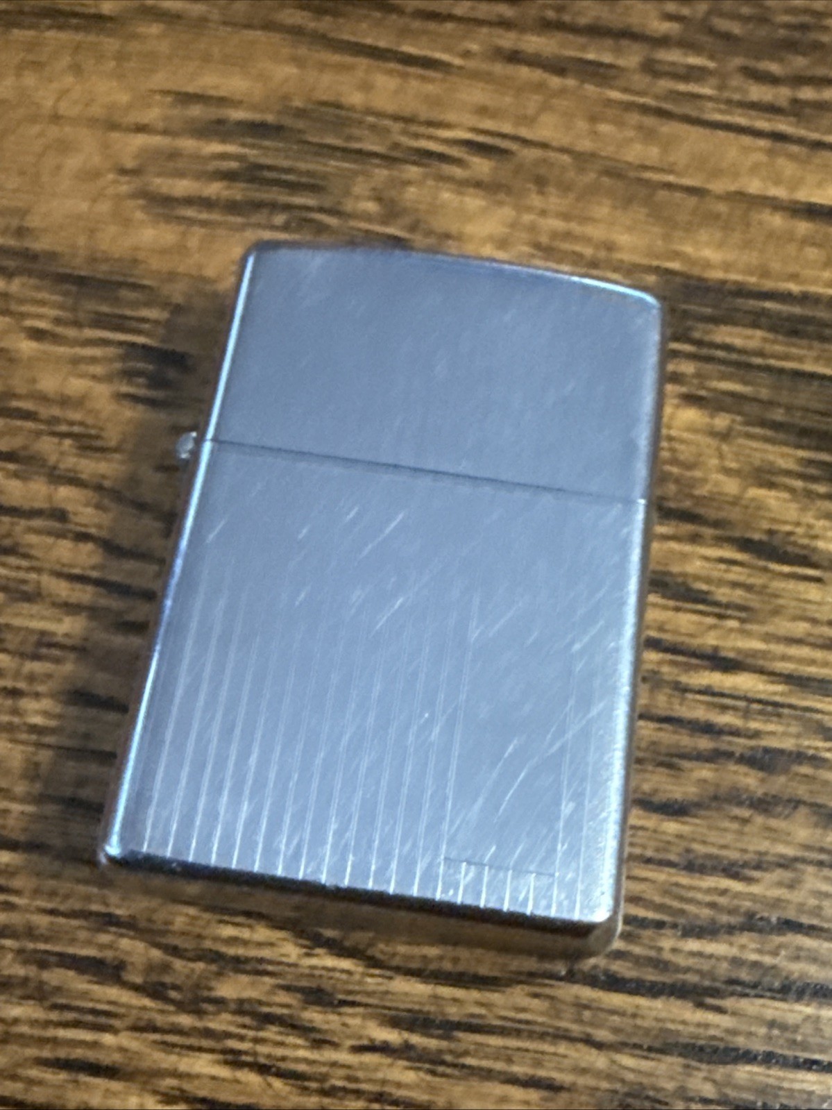 Vintage 1977 Zippo Lighter Pinstripe Silver COLOR III II