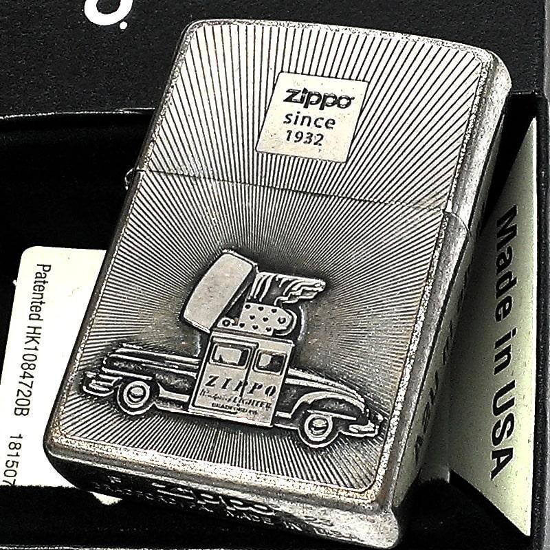 Zippo Oil Lighter Classic Metal Car Silver Used Finish Regular Case Japan