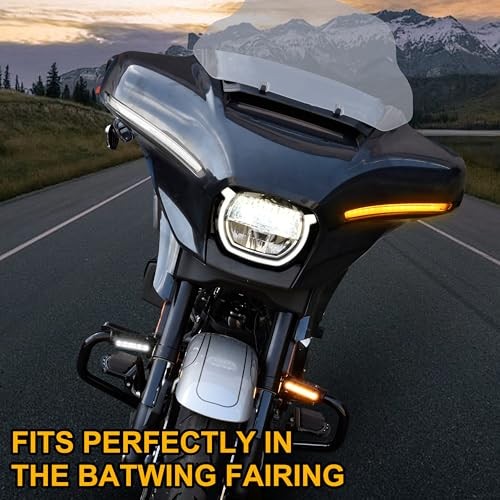 Batwing Fairing LED Turn Signal with Daytime Running Lights for Harley