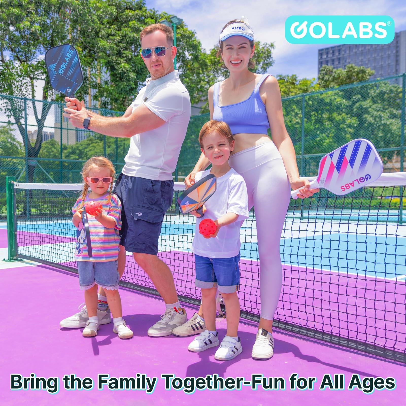 Golabs Pb1 Pickleball Paddles Set Of 2 Durable Fiberglass Surface 16Mm Str-Core