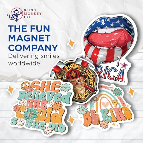 (2 Pack) USA Flag with Crucifix Cross Patriotic Magnets – 5 Inches On Longest