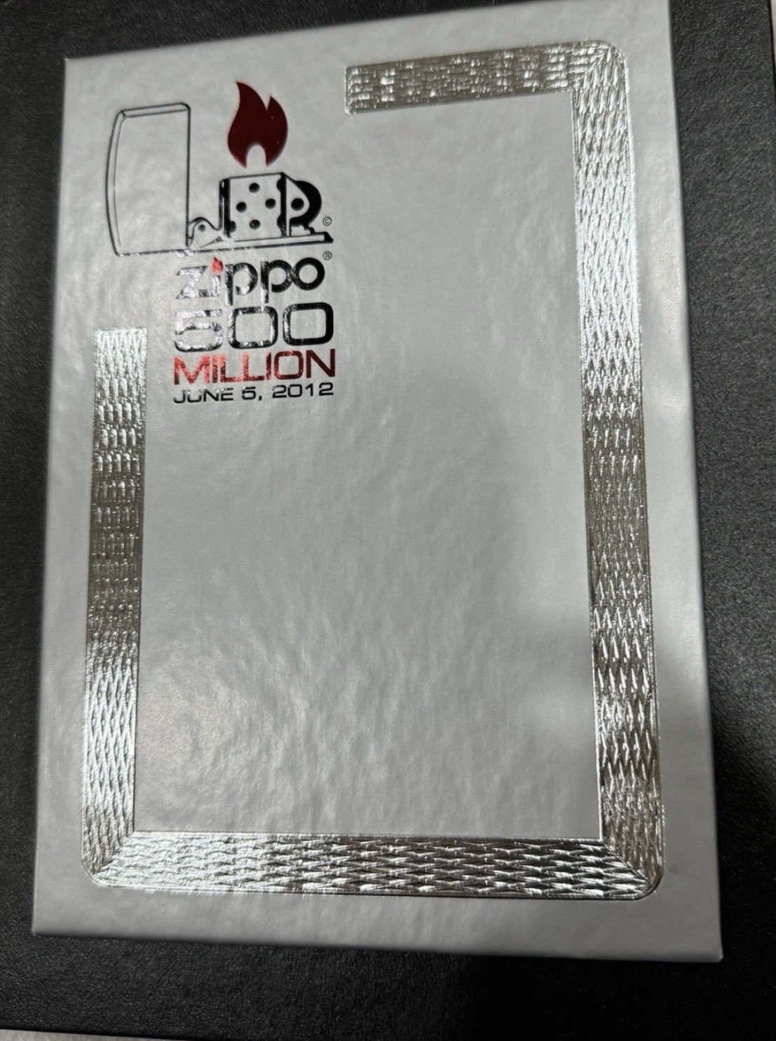 Vintage 2012 500 Million Individually Serialized 2625 Armor Zippo Lighter New