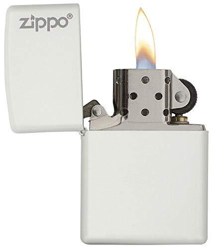 Zippo Z-00214ZL Lighter, Durable White Matte Finish, Color Image, Classic Win…
