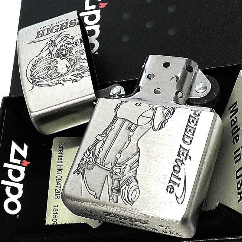 Zippo HIGHSPEED Etoile Rindo Rin Car Silver 2 Sided Etching Lighter Japan