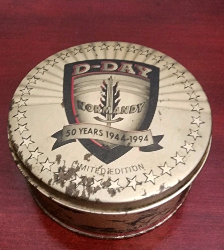 D-DAY NORMANDY 50 YEARS 1944-1994 50 YEARS ZIPPO LIGHTER. W/TIN CASE. SPARKS