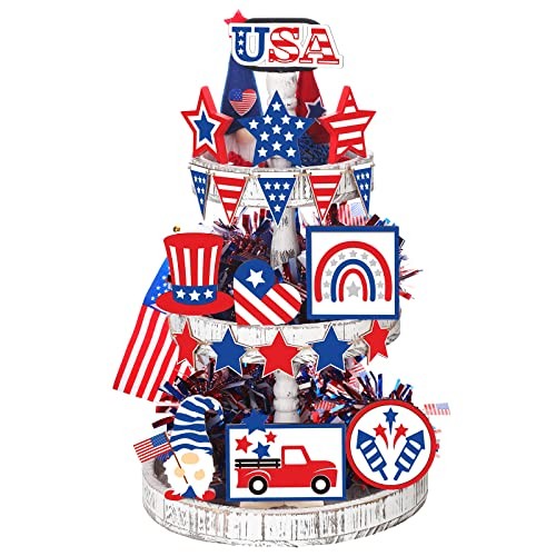FairySandy 15 Pcs 4th of July Decorations Patriotic American Patriotic Style