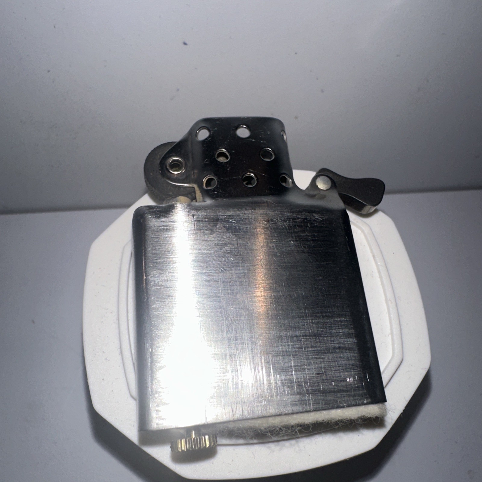 1959 FORD Engraved Zippo Lighter 3pc Set W/ Box Brushed Chrome Excellent RARE