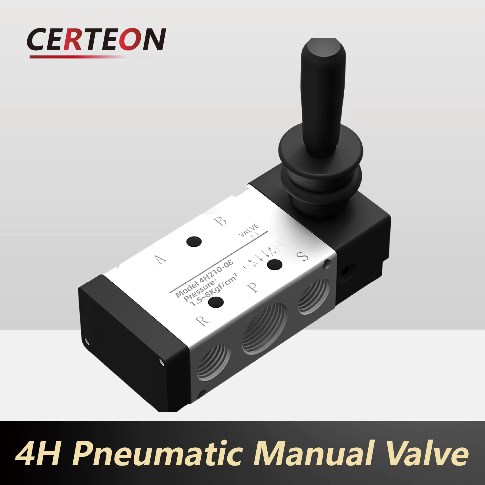4H210-08/4R210-08 Pneumatic Manual Directional Control Valve Hand Lever Air Swit
