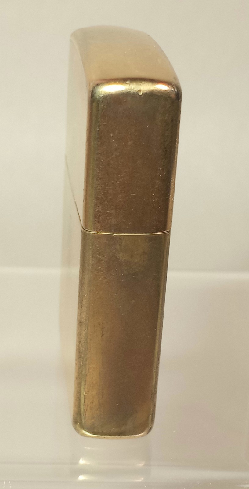 Vintage ZIPPO 2004 Gold Tone Gold Insert Cigarette Lighter Nice Snap