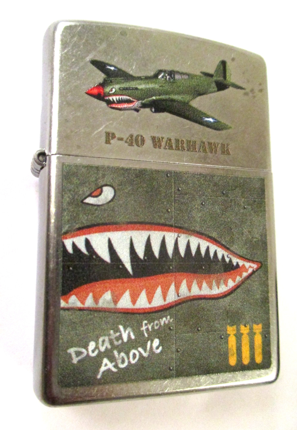 2023 P-40 WARHAWK DEATH FROM ABOVE ZIPPO LIGHTER in BOX NEVER LIT
