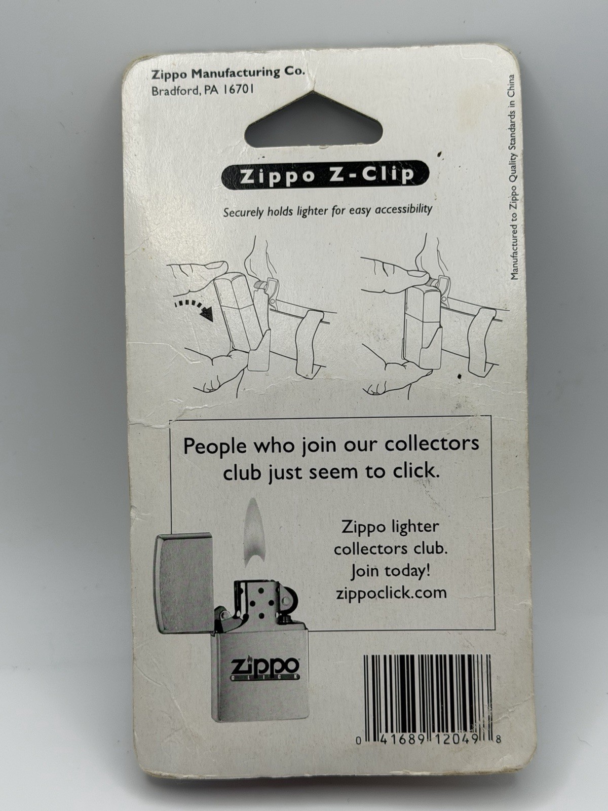 Vintage Zippo Z-Clip For Belt Pocket Sun Visor New