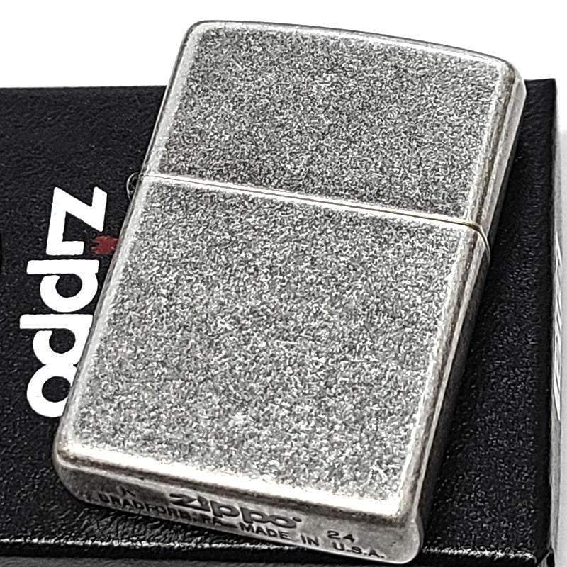 Zippo Antique Silver Distressed Flat Bottoms Regular Lighter