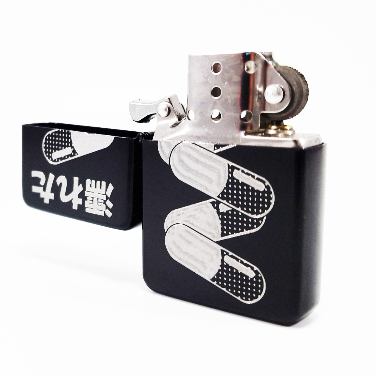 BRAND NEW – DESIGNED BRUSHED STYLED CIGARETTE PETROL LIGHTER – Akir Pill