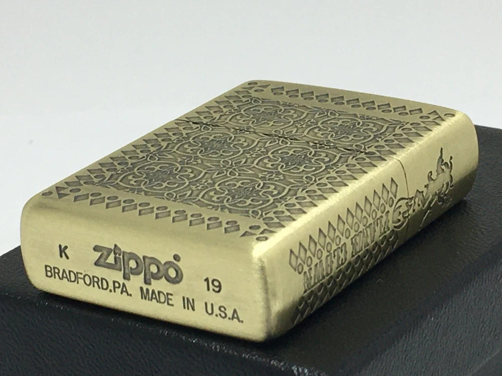 Zippo Lighter Flame Clown 3-sided Processing Brass Ibushi Gold Regular Japan New